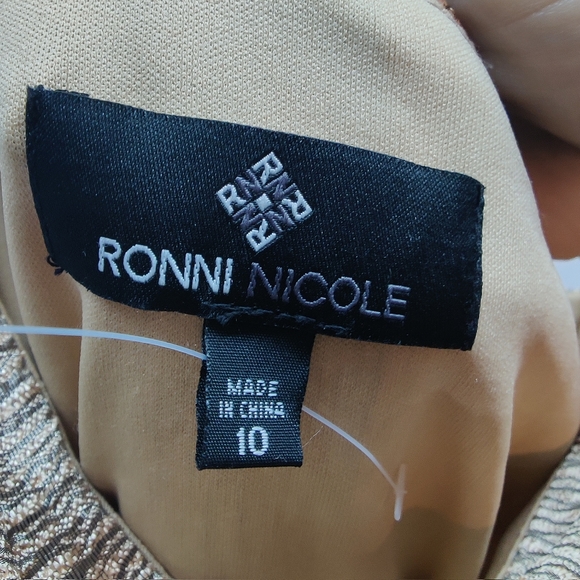 Ronni Nicole vintage one shoulder dress size 10 - Picture 4 of 5